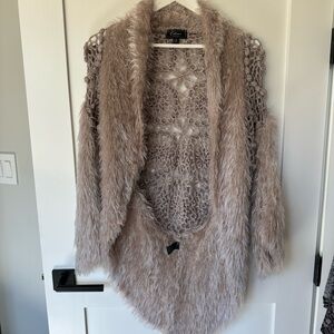 Cozy knit / crochet Open Front Sweater